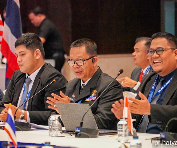 Sekdako Pekanbaru Indra Pomi Nasution menjadi saat memimpin pelaksanaan GCMC di Hat Yai Hotel, Thailand, pada 20 Agustus 2024. Foto: Istimewa.