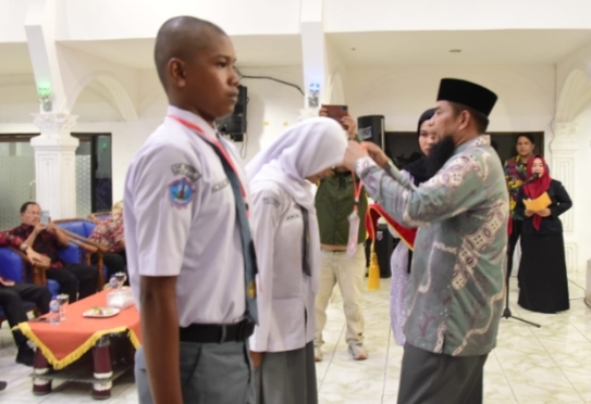 36 Orang Pelajar Kabupaten Bengkalis Siap Kibarkan Bendera Merah Putih