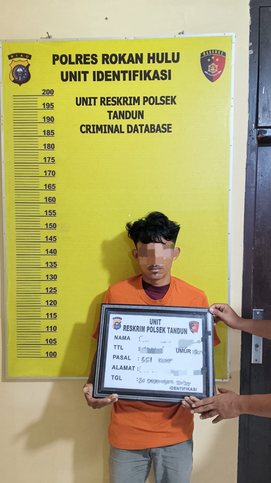 Pelaku penganiayaan di tangkap polsek Tandun