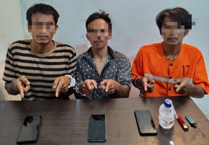 Tidak Ada Ampun ! Tiga Pelaku Pengguna Narkoba Digulung Polsek Pinggir