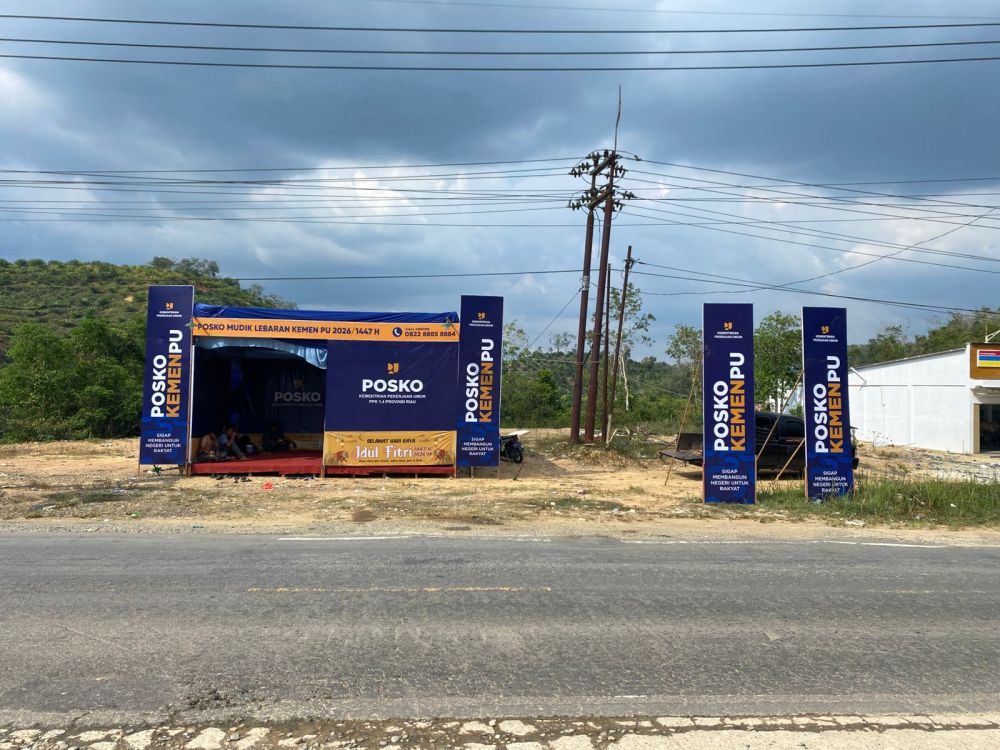 Posko Mudik Balai Pelaksana Jalan Nasional (BPJN) Riau