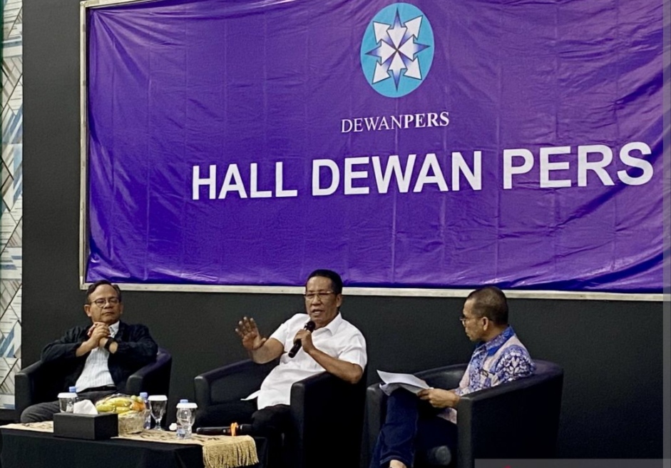 Menteri Hukum, Supratman Andi Agtas di Dewan Pers