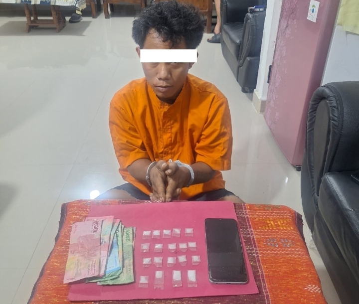 di Bathin Solapan, Polisi Amankan AT dan 19 Paket Narkoba