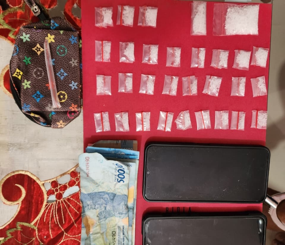 Puluhan Paket Sabu Siap Edar dan Dua Pelaku Diringkus Polsek Mandau