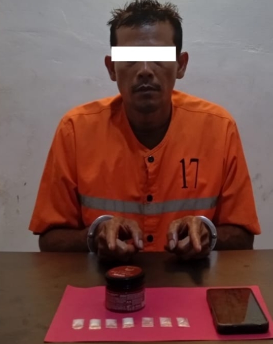 Polsek Pinggir Meringkus Pelaku Peredaran Sabu, Barang Bukti 1,96 Gram