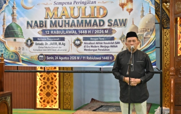 Peringatan Maulid Nabi SAW di Masjid Agung Istiqomah,  Wabup Bengkalis : Jadikan Rasulullah SAW Teladan Dalam Kehidupan