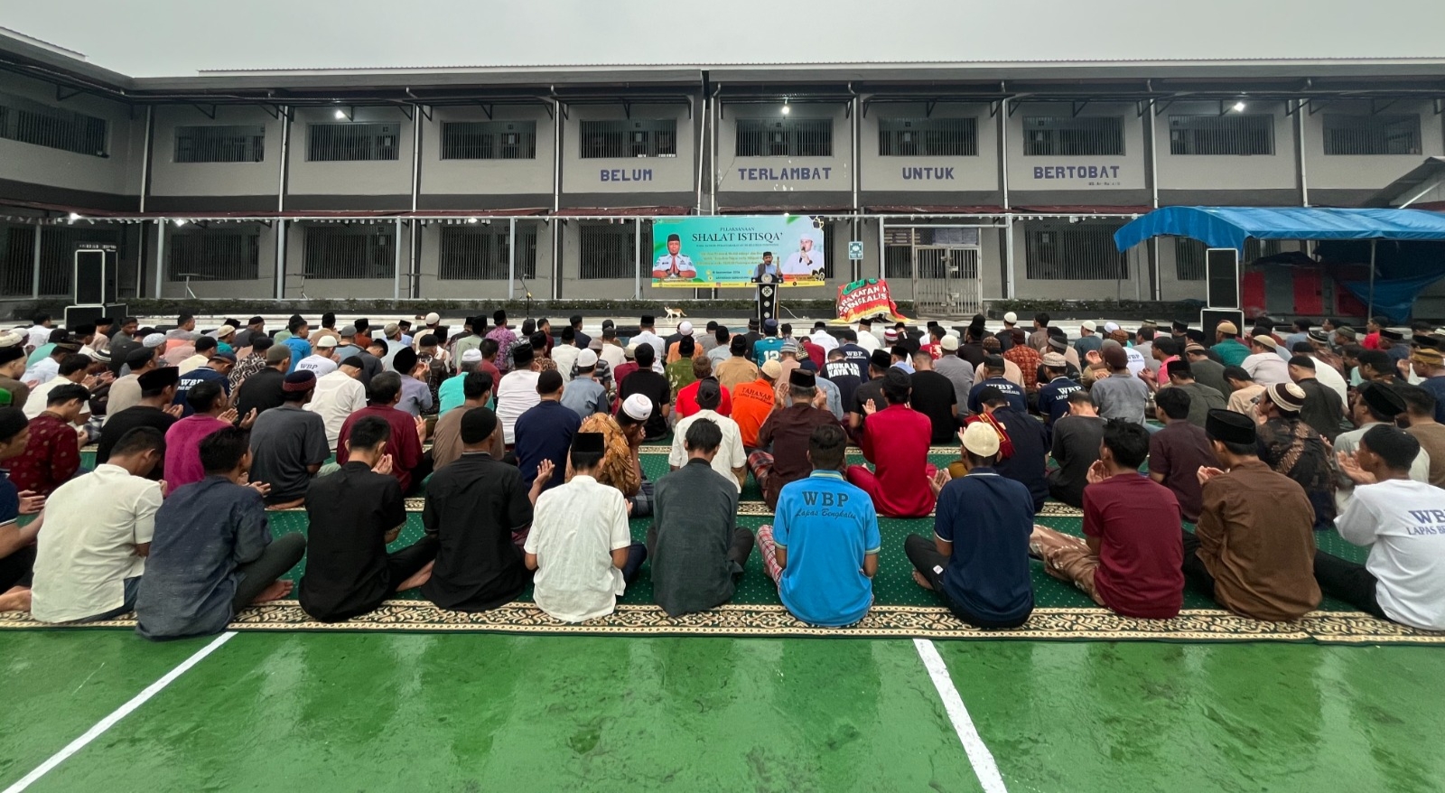 Agar Diberikan Hujan dan Keberkahan, Lapas Bengkalis Shalat Istisqa Bersama Ratusan WB