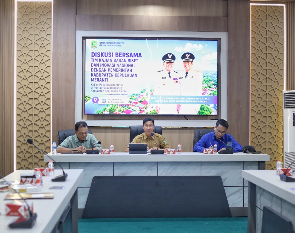 Pertemuan Tim Survei Badan Riset dan Inovasi Daerah (BRIDA) Provinsi Riau bersama Pemkab Meranti