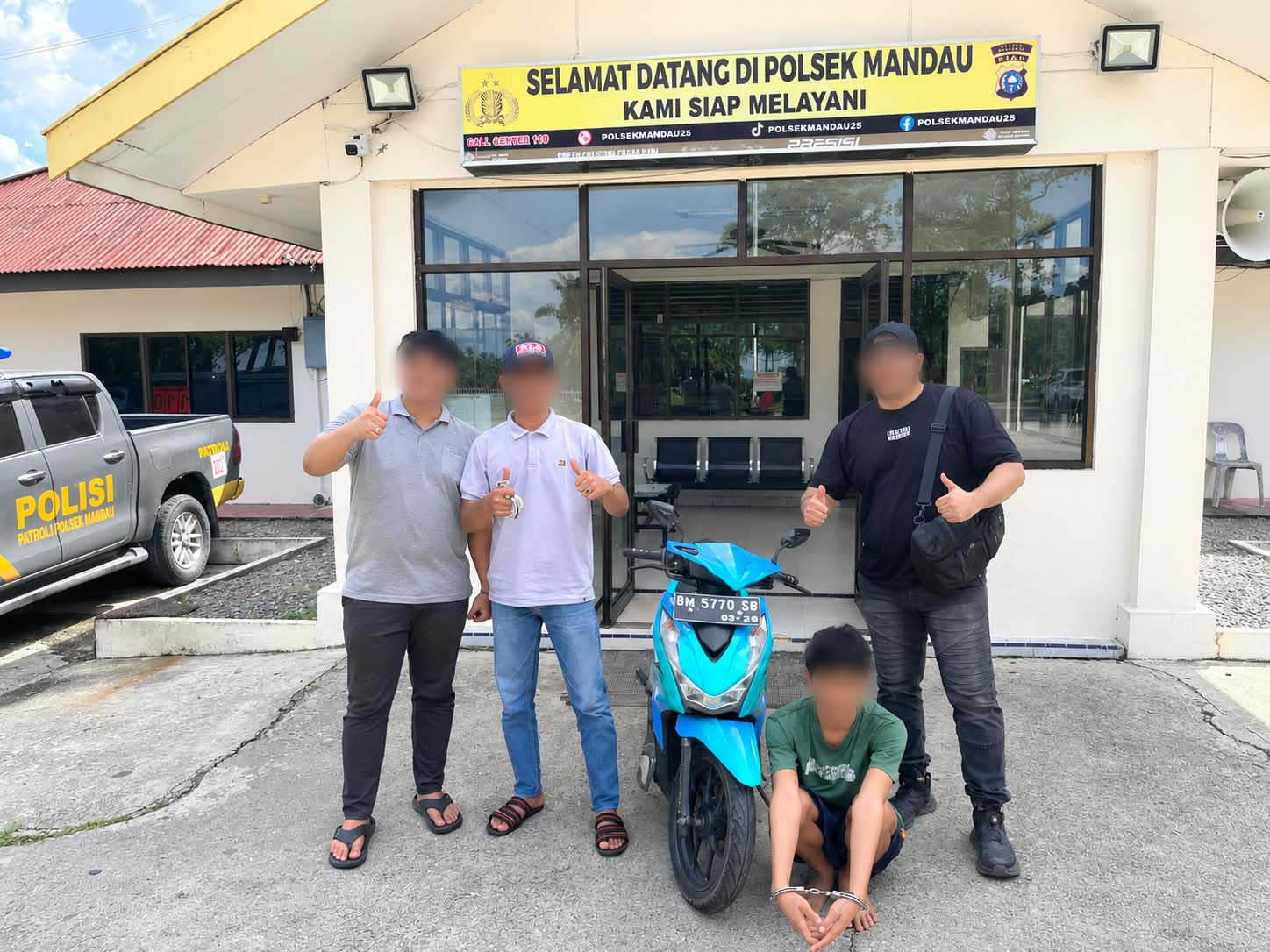 Terduga Maling Sepeda Motor dan HP Ditangkap Polsek Mandau