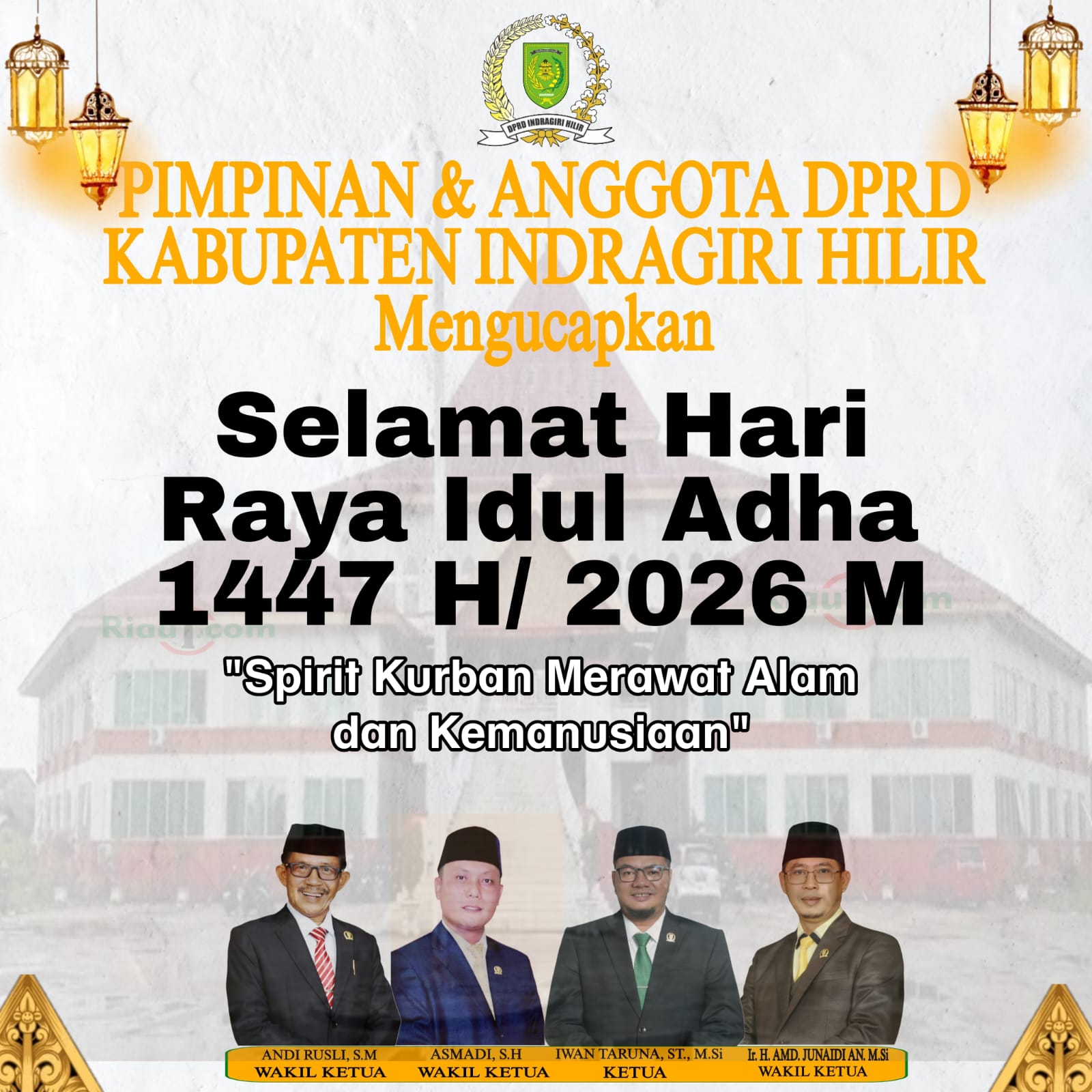 DPRD Kab. Inhil - Ucapan Idul Adha 1447 H/2026 M
